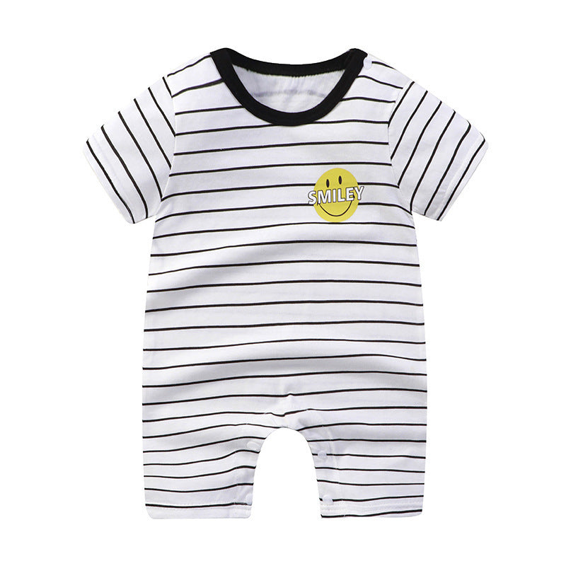 Pure Cotton Short Sleeve Baby Jumpsuits in Fun Designs - Vogue Aura