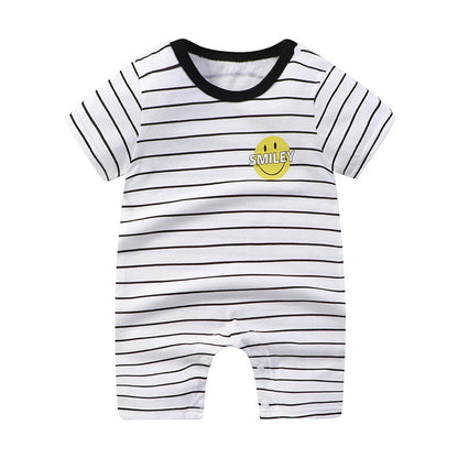 Pure Cotton Short Sleeve Baby Jumpsuits in Fun Designs - Vogue Aura