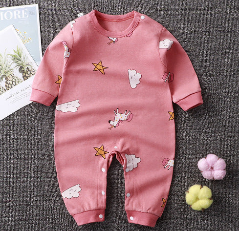 Adorable Long Sleeve Baby Romper in Fun Designs - Vogue Aura