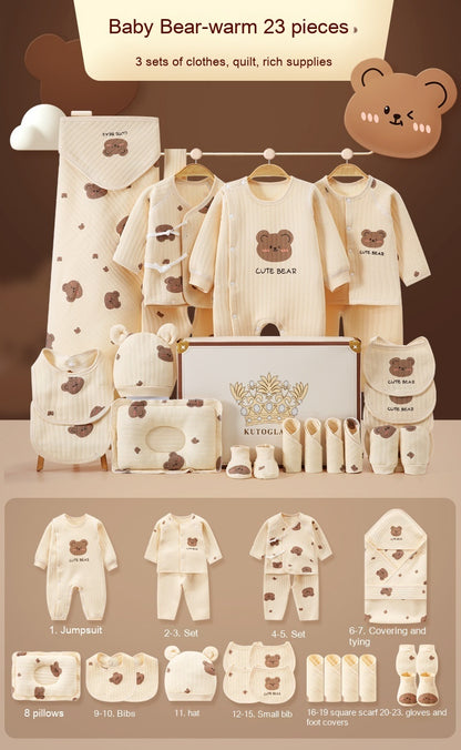 New Born Baby Baby Pure Cotton Clothes Gift Set Full Moon Meeting Gift - Vogue Aura