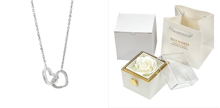 Rotating Soap Flower Rose Gift Box Creative Rotating Rose Jewelry Packaging Box Valentine's Day Gift For Women - Vogue Aura