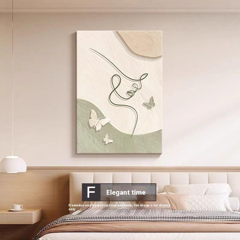 Abstract Character Line Art Mural for Elegant Spaces - Vogue Aura