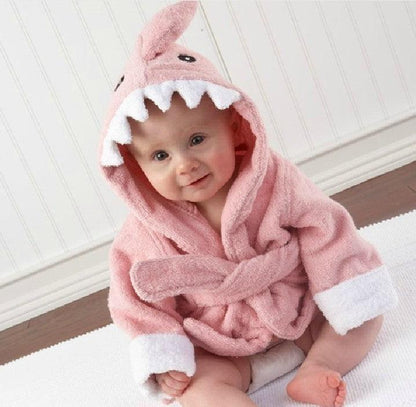 Adorable Animal-Themed Hooded Bathrobe for Kids - Vogue Aura