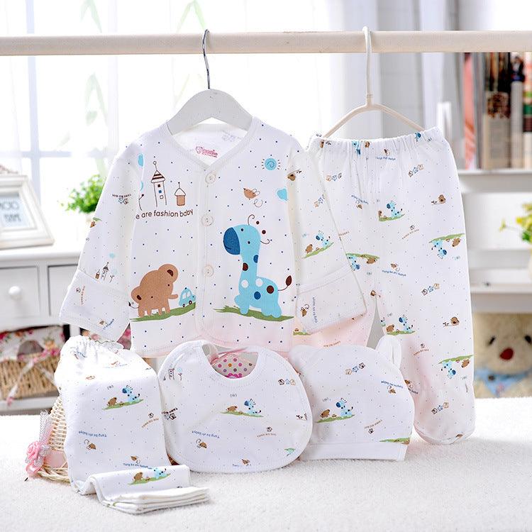 Adorable Cartoon Baby Underwear Set - Five-Piece Newborn Essentials - Vogue Aura