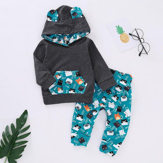 Adorable Cat-Themed Outfit Set for Little Ones - Vogue Aura