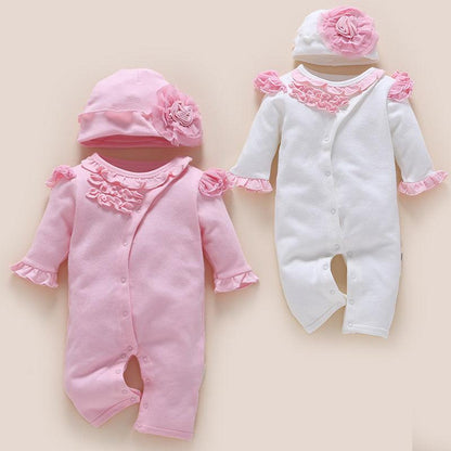 Adorable Cotton Baby Romper with Removable Cap - Perfect for Newborns to One Year - Vogue Aura