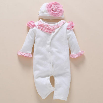 Adorable Cotton Baby Romper with Removable Cap - Perfect for Newborns to One Year - Vogue Aura