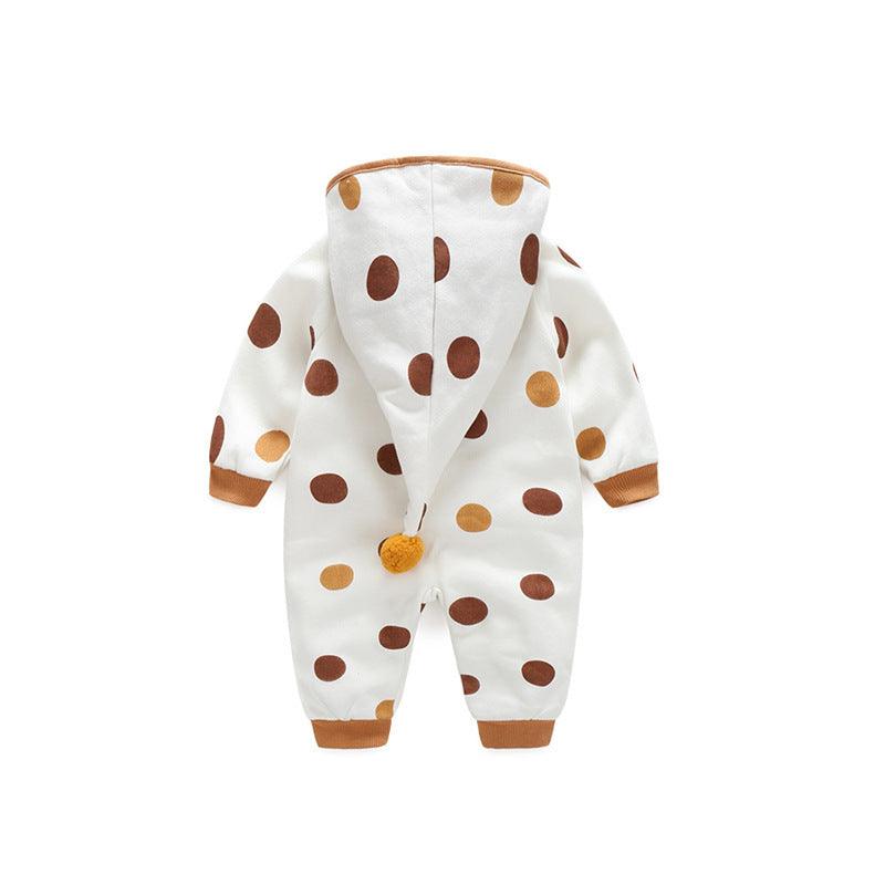 Adorable Cotton Hooded Crawling Bodysuit for Infants - Vogue Aura