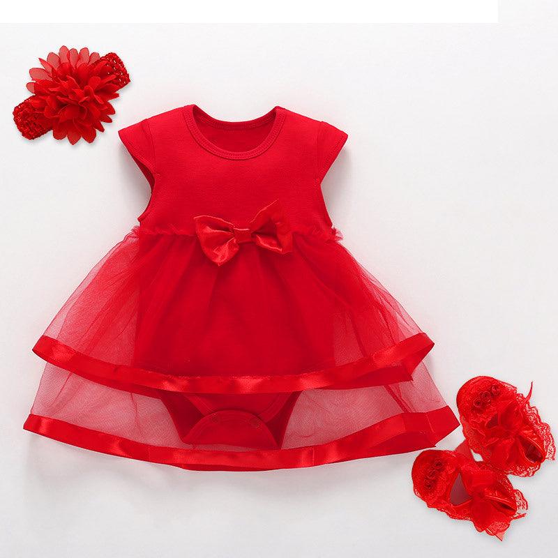 Adorable Infant Princess Dress Set for Birthday Celebrations - Vogue Aura