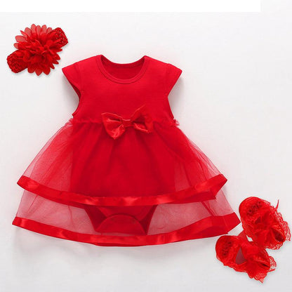 Adorable Infant Princess Dress Set for Birthday Celebrations - Vogue Aura