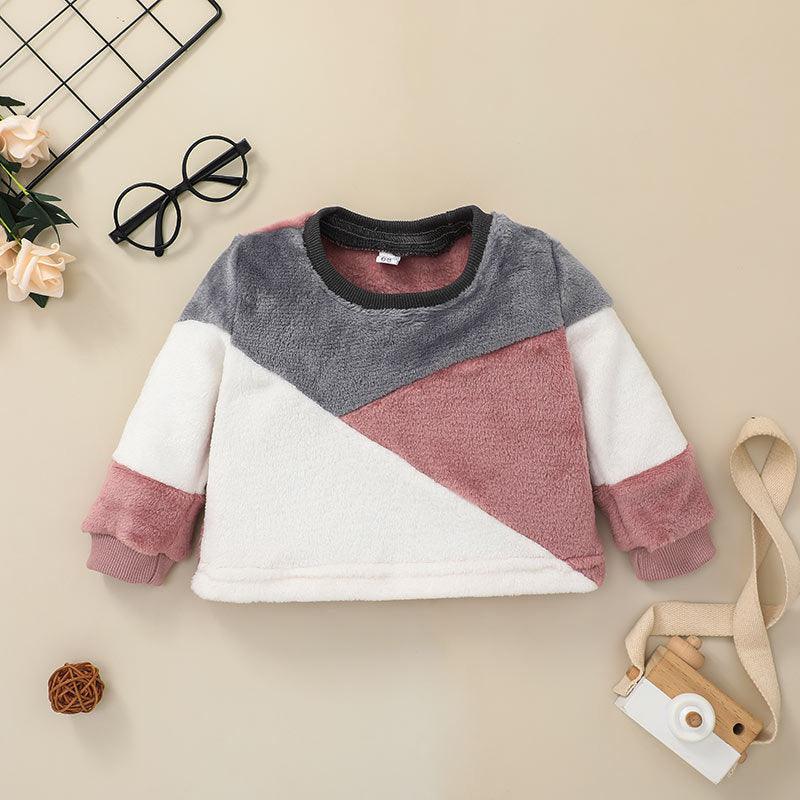 Adorable Korean-Style Two-Piece Baby Sweater and Pants Set in Pink - Vogue Aura