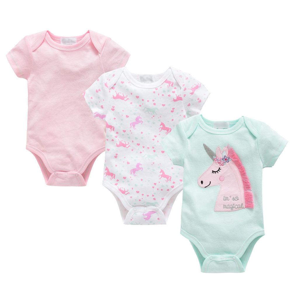 Adorable Summer Trio: Unisex Baby Outfits in Fun Colors - Vogue Aura