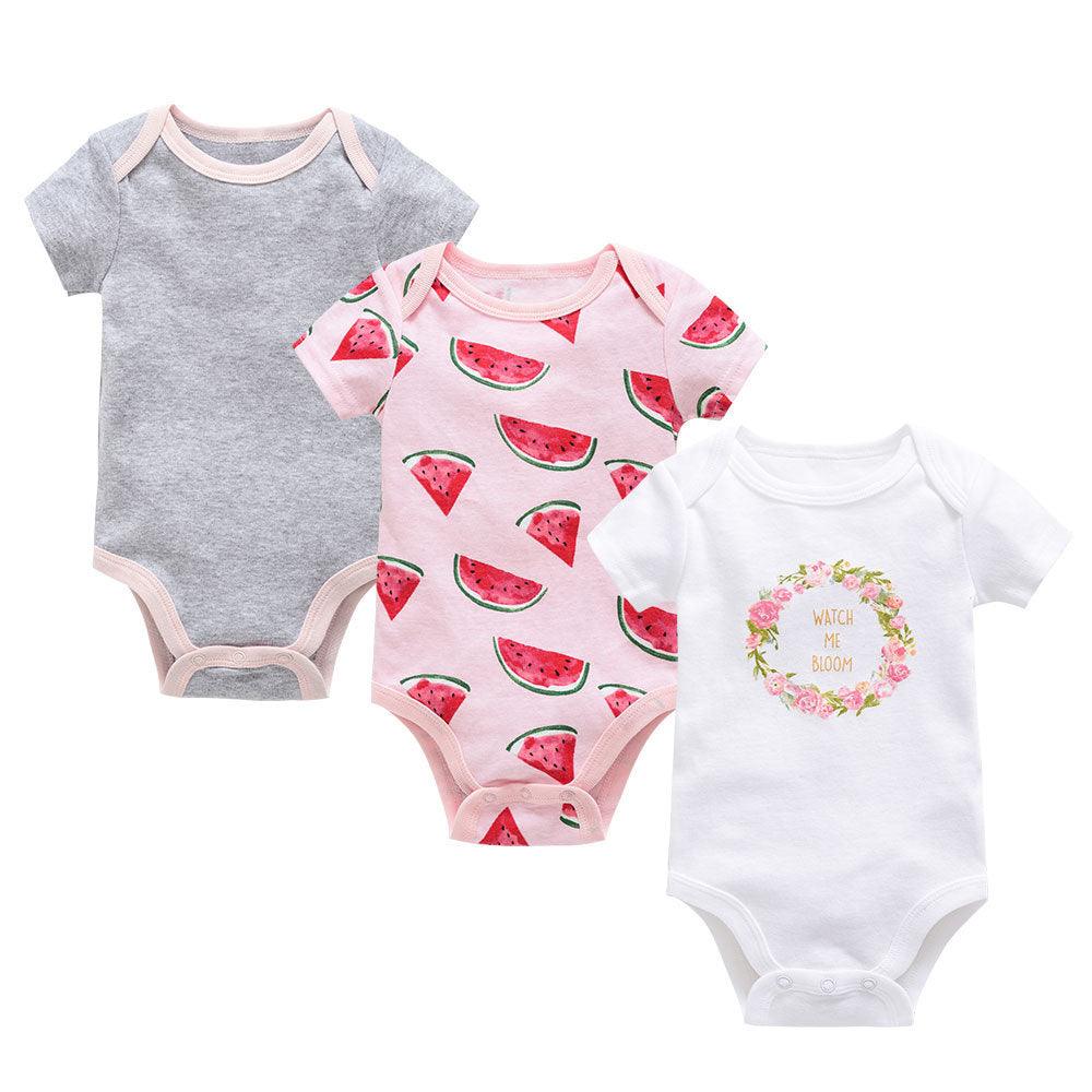 Adorable Summer Trio: Unisex Baby Outfits in Fun Colors - Vogue Aura