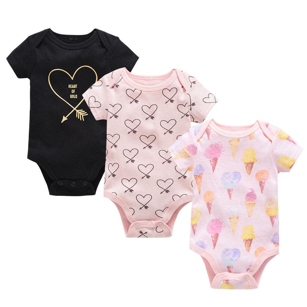 Adorable Summer Trio: Unisex Baby Outfits in Fun Colors - Vogue Aura