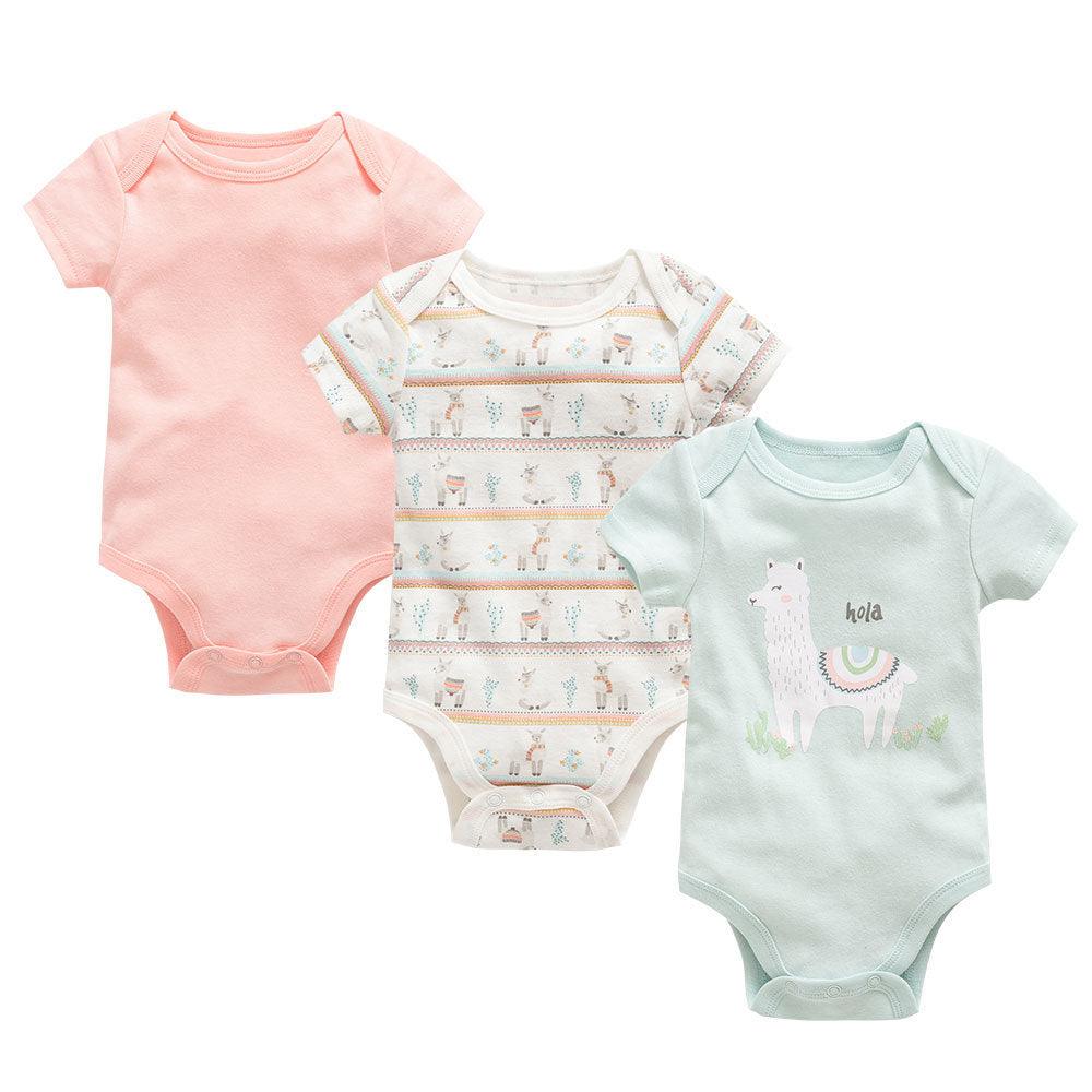 Adorable Summer Trio: Unisex Baby Outfits in Fun Colors - Vogue Aura