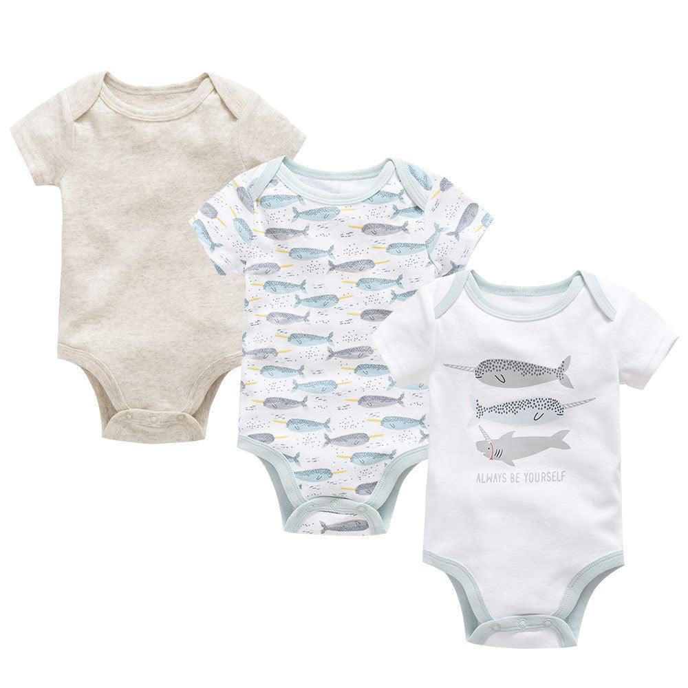 Adorable Summer Trio: Unisex Baby Outfits in Fun Colors - Vogue Aura