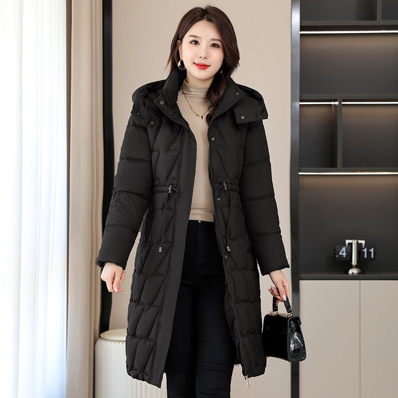 Mid-length Slim Fit Plus Size Women's Cotton-padded Winter Coat - Vogue Aura