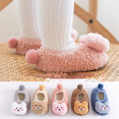 Autumn And Winter Thickened Baby Warm Floor Shoes And Socks - Vogue Aura