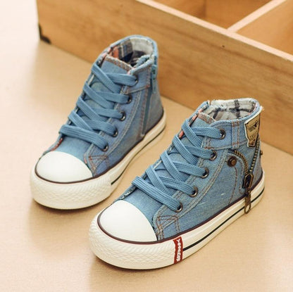 Autumn Expert Skill Children Casual Shoes Boys Girls Sport Shoes Breathable Denim Sneakers Kids Canvas Shoes Baby Boots - Vogue Aura