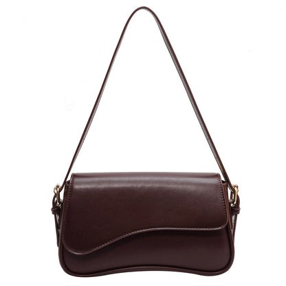 Elegant Urban Simplicity Magnetic Buckle Shoulder Bag - Vogue Aura