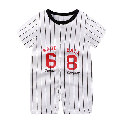 Pure Cotton Short Sleeve Baby Jumpsuits in Fun Designs - Vogue Aura