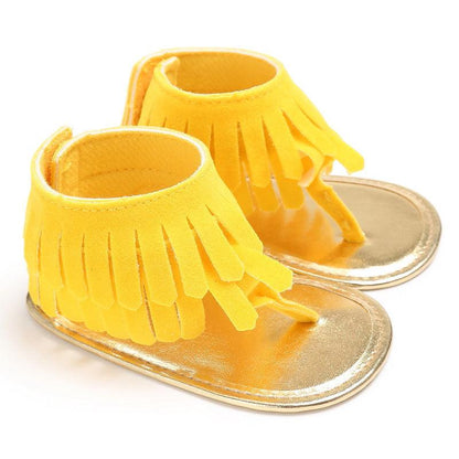 Baby Girl Toddler Shoes Multicolor Tassel Soft Sole Flip-flop Sandals Toddler Shoes - Vogue Aura