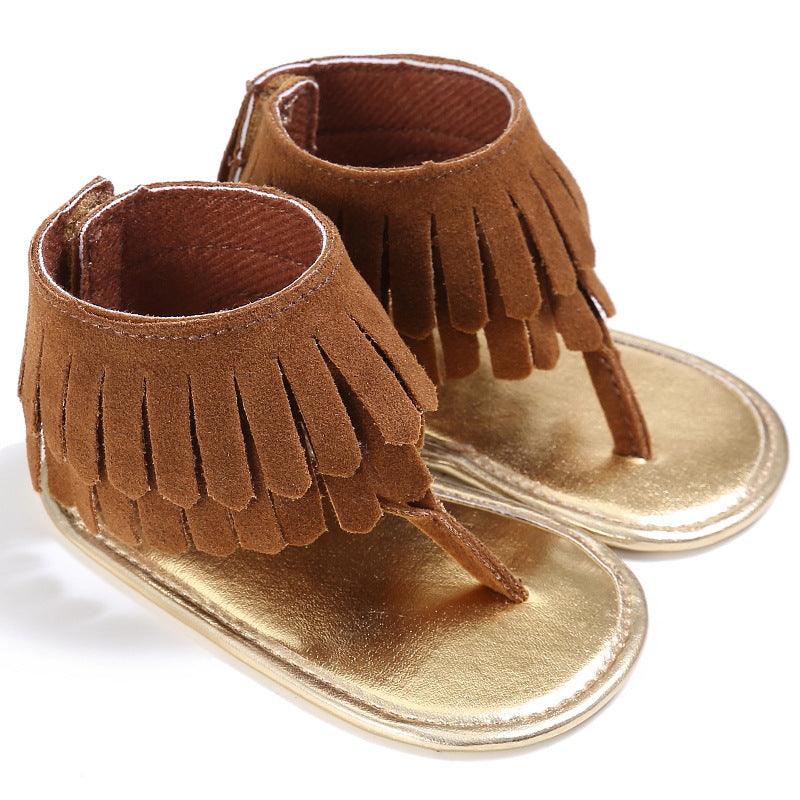 Baby Girl Toddler Shoes Multicolor Tassel Soft Sole Flip-flop Sandals Toddler Shoes - Vogue Aura