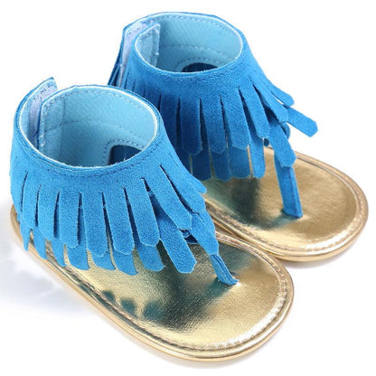 Baby Girl Toddler Shoes Multicolor Tassel Soft Sole Flip-flop Sandals Toddler Shoes - Vogue Aura