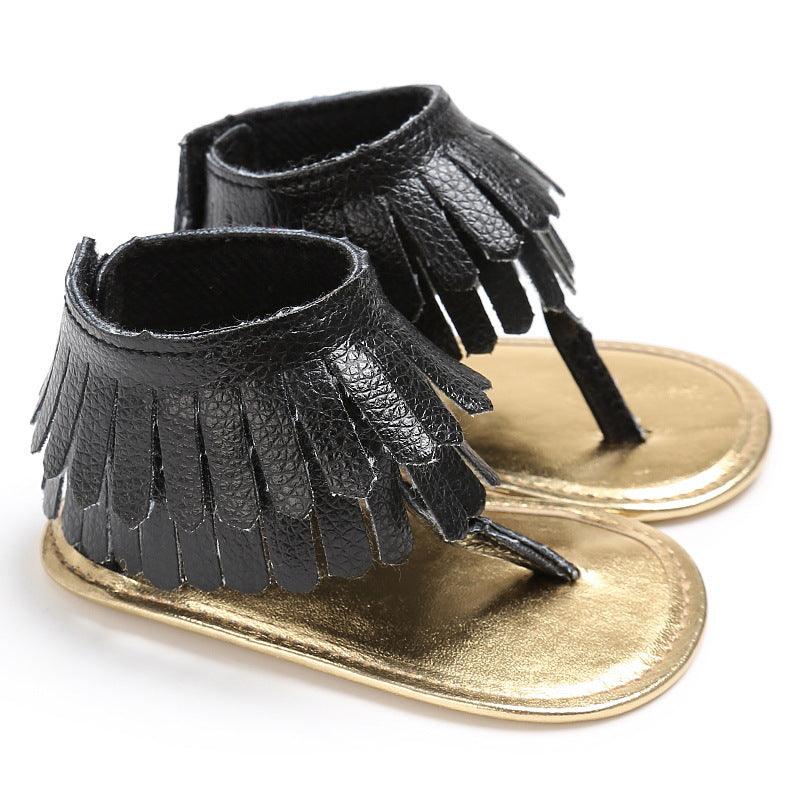 Baby Girl Toddler Shoes Multicolor Tassel Soft Sole Flip-flop Sandals Toddler Shoes - Vogue Aura