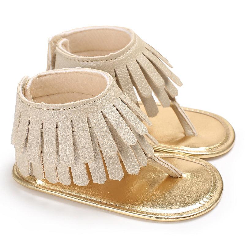 Baby Girl Toddler Shoes Multicolor Tassel Soft Sole Flip-flop Sandals Toddler Shoes - Vogue Aura