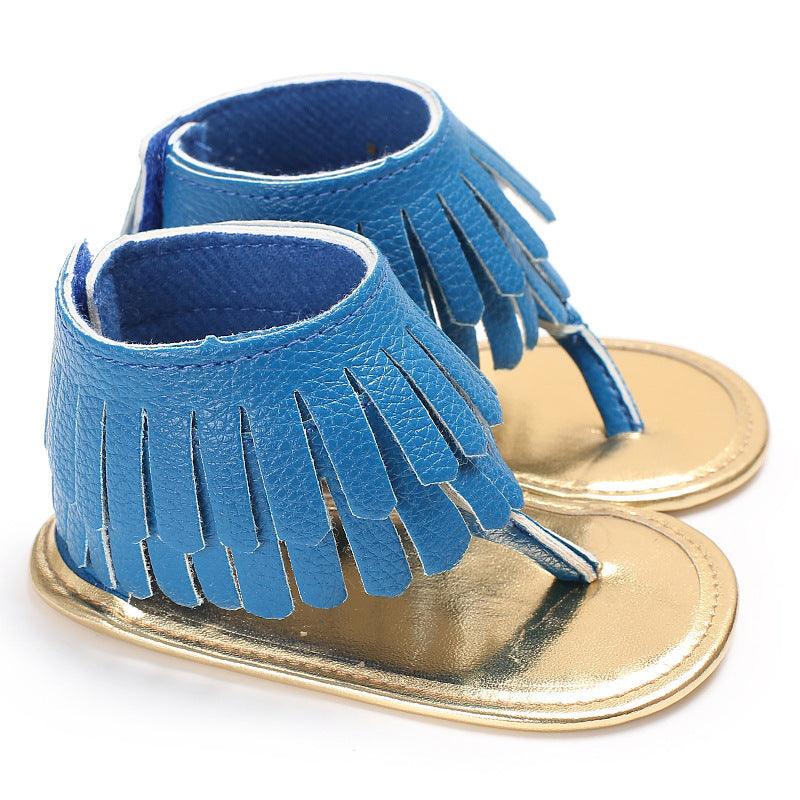 Baby Girl Toddler Shoes Multicolor Tassel Soft Sole Flip-flop Sandals Toddler Shoes - Vogue Aura