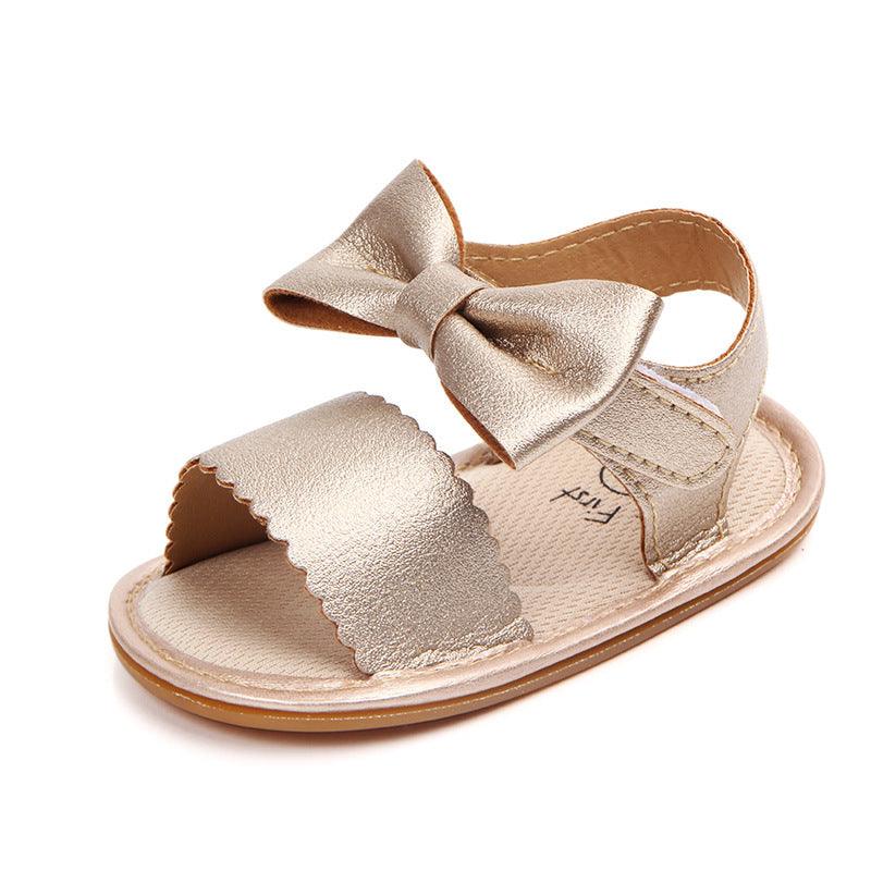 Baby Sandals Toddler Shoes Pu Leather Bow - Vogue Aura