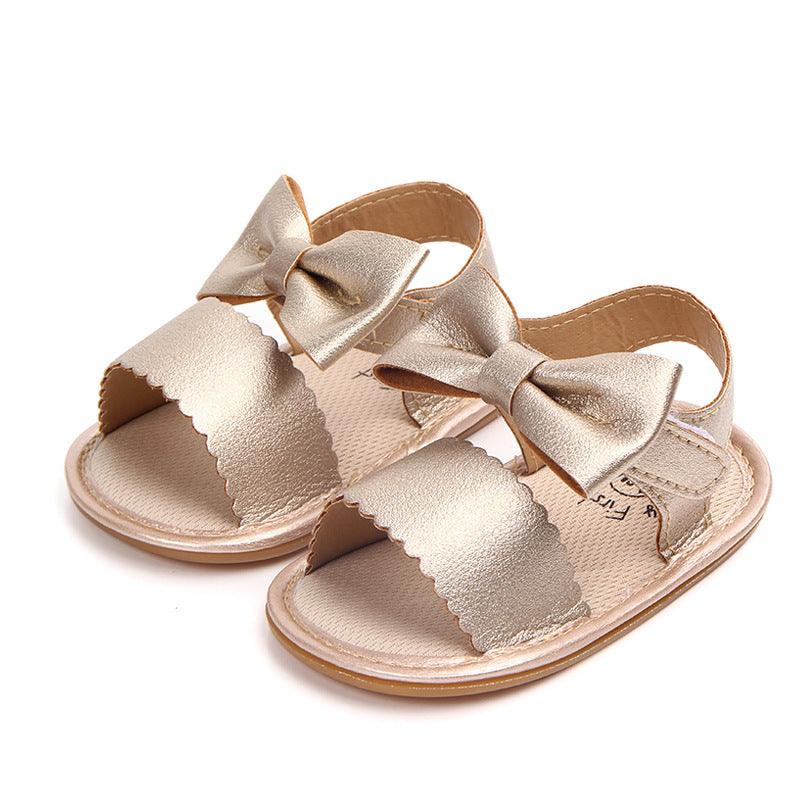 Baby Sandals Toddler Shoes Pu Leather Bow - Vogue Aura