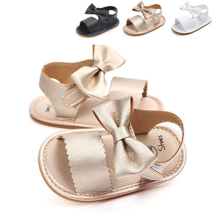 Baby Sandals Toddler Shoes Pu Leather Bow - Vogue Aura