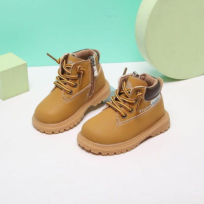 Baby Shoes Toddler Fall Boy Martin Boots Girls Single Leather - Vogue Aura