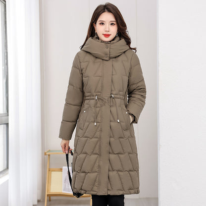 Mid-length Slim Fit Plus Size Women's Cotton-padded Winter Coat - Vogue Aura