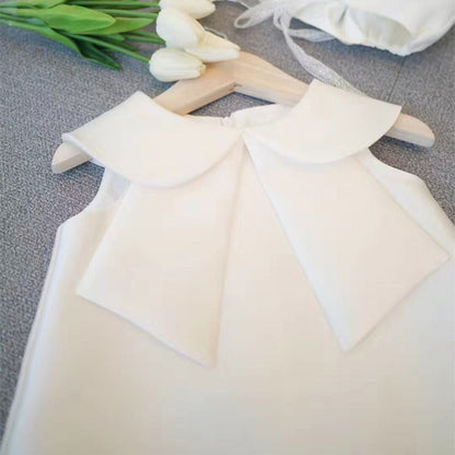 Children's Princess Dress Children Baby Girl Flower Children's Dress Girl White Costume For Piano Performance - Vogue Aura