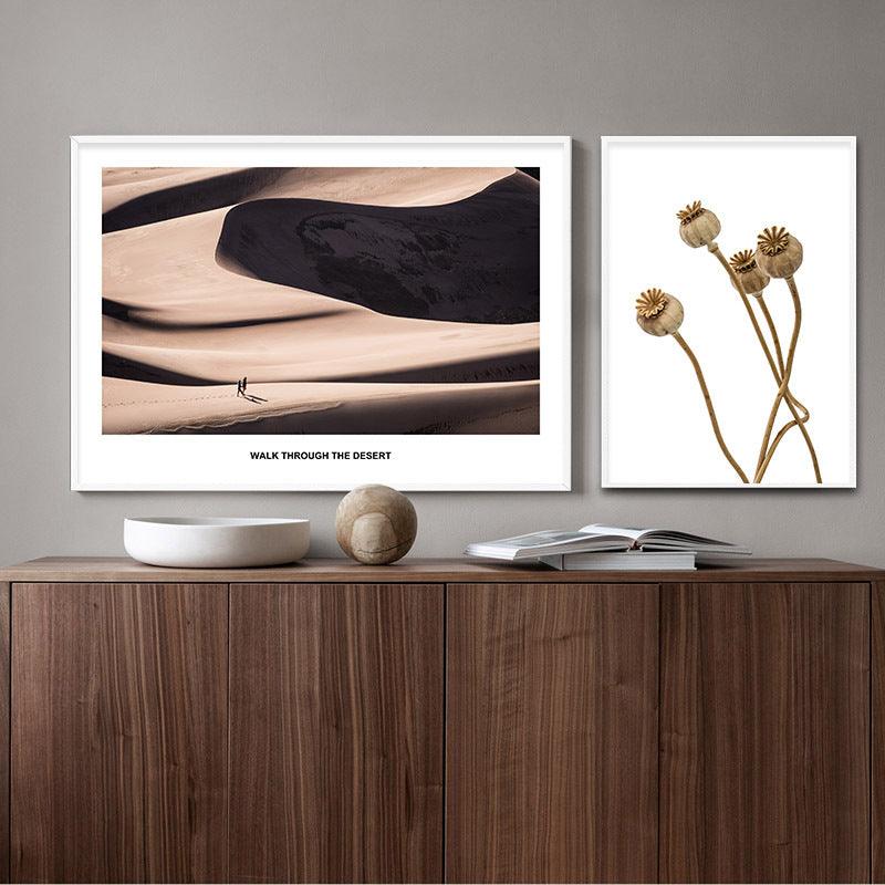 Bohemian Breeze: Grass Reed Canvas Art for Modern Spaces - Vogue Aura