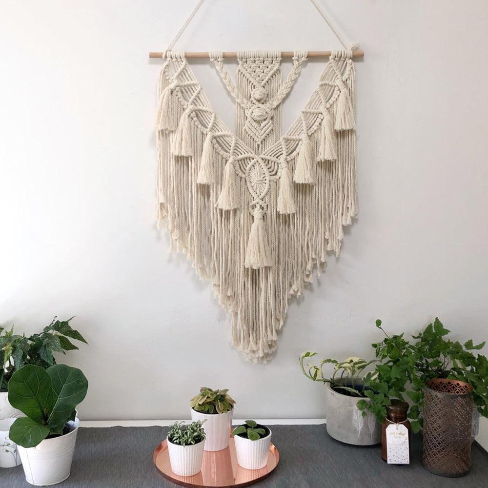 Bohemian Handcrafted Macrame Wall Tapestry - Elegant Woven Decor for Home and Weddings - Vogue Aura