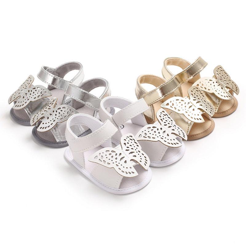 Butterfly baby sandals PU leather baby girls boys Nonslip soft soled Casual Sandals - Vogue Aura