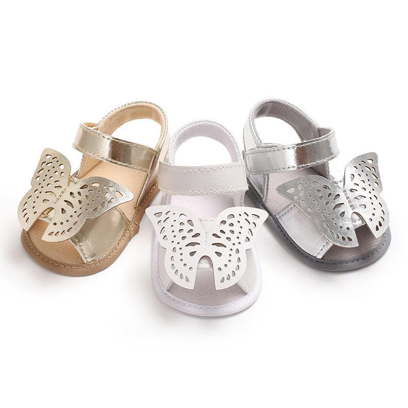 Butterfly baby sandals PU leather baby girls boys Nonslip soft soled Casual Sandals - Vogue Aura