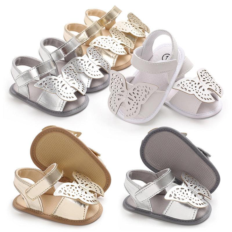 Butterfly baby sandals PU leather baby girls boys Nonslip soft soled Casual Sandals - Vogue Aura