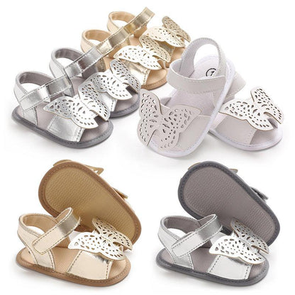 Butterfly baby sandals PU leather baby girls boys Nonslip soft soled Casual Sandals - Vogue Aura