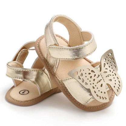 Butterfly baby sandals PU leather baby girls boys Nonslip soft soled Casual Sandals - Vogue Aura