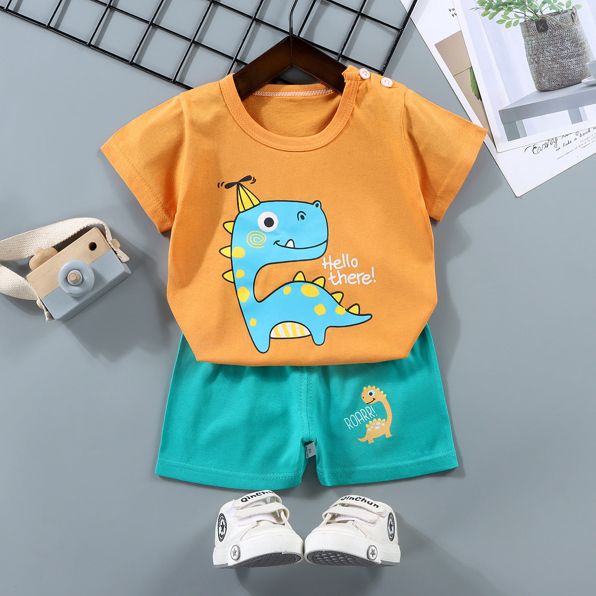 Boys' Cotton Short Sleeve Summer Suit - Vogue Aura