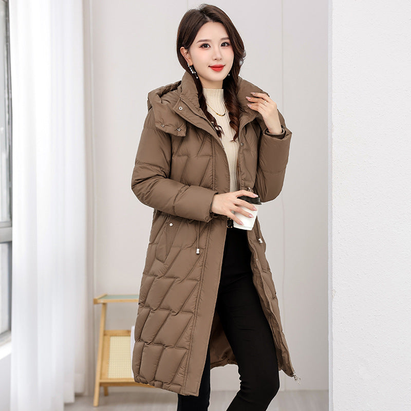 Mid-length Slim Fit Plus Size Women's Cotton-padded Winter Coat - Vogue Aura