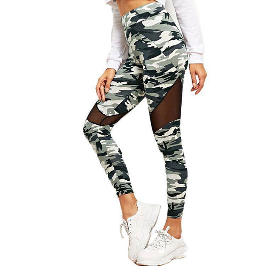 Camouflage Gauze Printed Performance Yoga Leggings - Vogue Aura