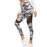 Camouflage gauze printed hips yoga sports leggings - Vogue Aura