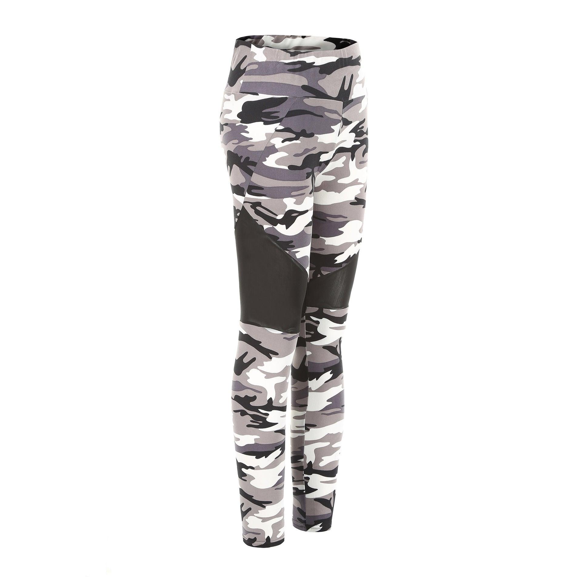 Camouflage Gauze Printed Performance Yoga Leggings - Vogue Aura