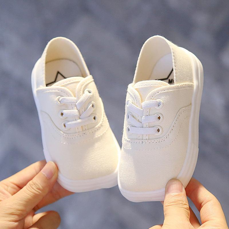 Canvas Shoes Korean Board Shoes Boys Baby White Shoes - Vogue Aura